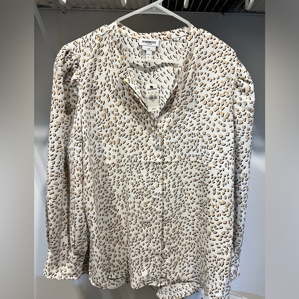 Express long sleeve portofino print shirt